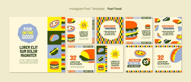 Free PSD street food template design