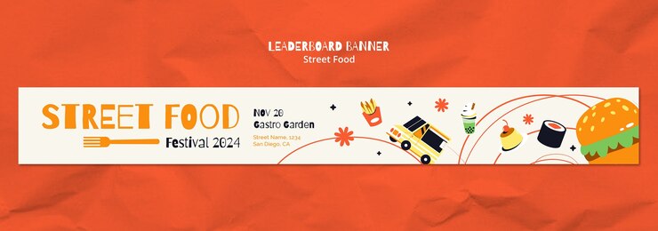 無料PSD ストリートフードのテンプレートデザイン