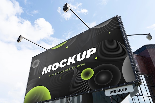 Street marketing billboard mock-up