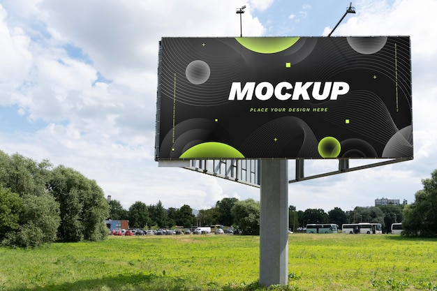 Street marketing billboard mock-up