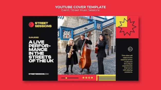 Free PSD street music sessions youtube cover