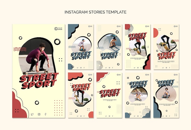 Street sport instagram stories collection