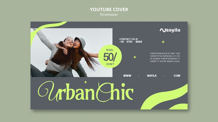 Free PSD streetwear collection youtube cover