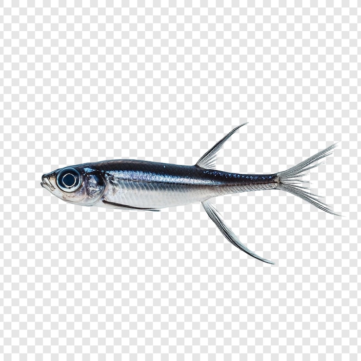 Free PSD the striking silverfish a closeup of a deepsea dweller