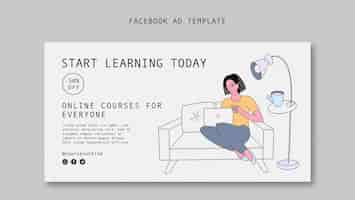 無料PSD 学生割引の facebook テンプレート