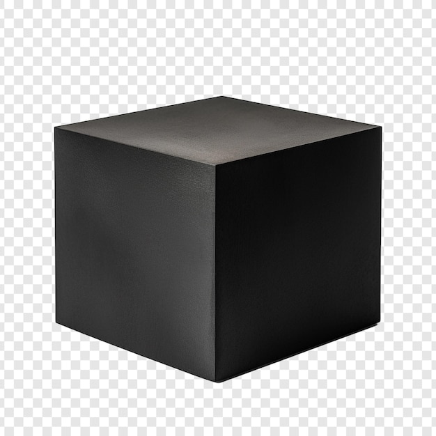 Studio shot of a black brown box isolated on transparent background