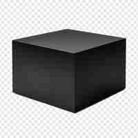 Free PSD studio shot of a black brown box isolated on transparent background