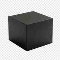 Free PSD studio shot of a black brown box isolated on transparent background