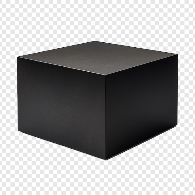 Бесплатный PSD Студийный снимок черно-коричневой коробки, изолированной на прозрачном фоне