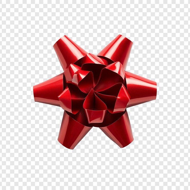 Free PSD a stunning red gift bow elegant and festive