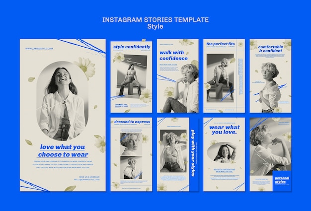 Style design template of instagram stories