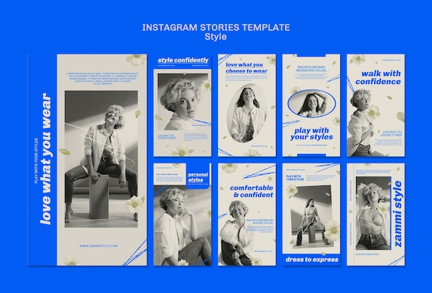 Free PSD style design template of instagram stories