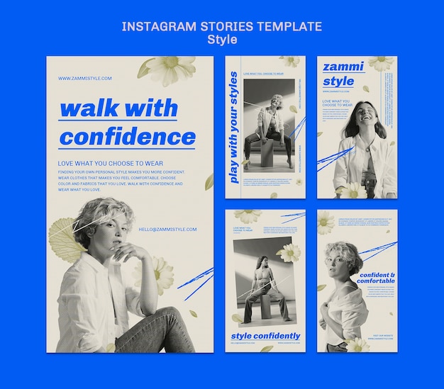 Free PSD style design template of instagram stories