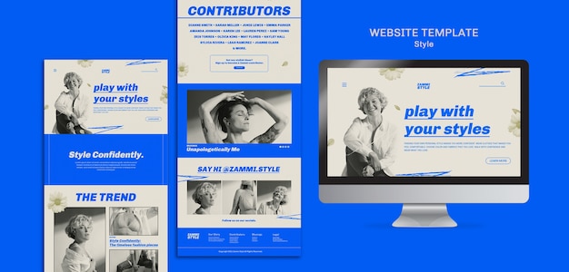 Free PSD style design template of web