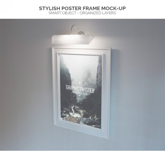 Stylish Poster Frame Mock-Up Free PSD Download