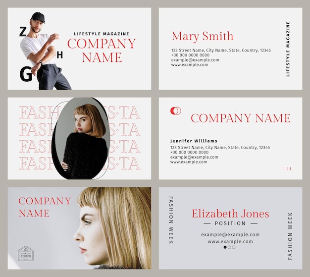 Stylish templates psd for fashion business card