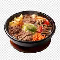 Free PSD sukiyaki isolated on transparent background