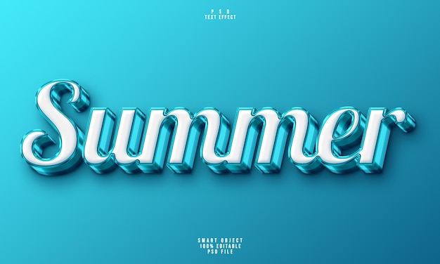 Summer 3D editable text effect