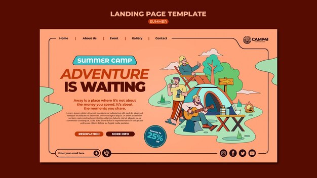 Summer camp template design