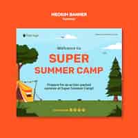 Free PSD summer camp template design