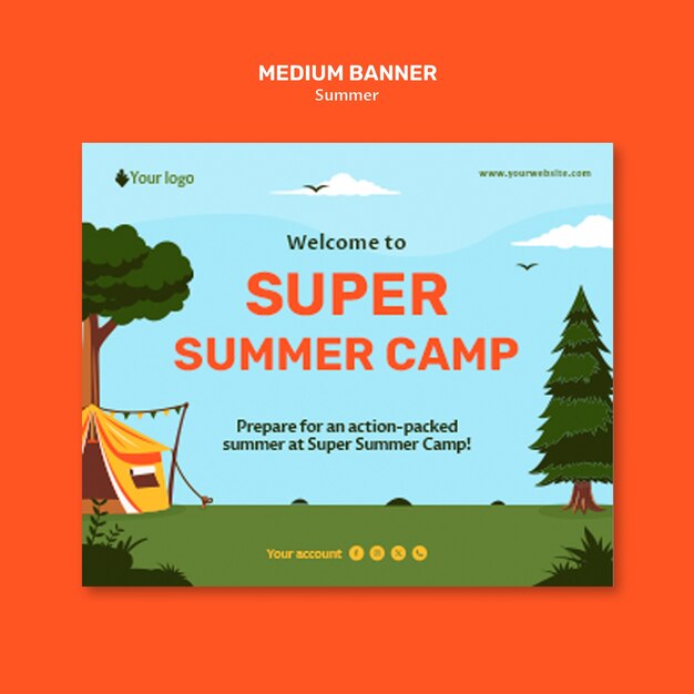 Summer camp template design