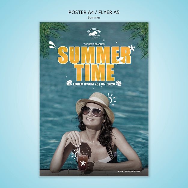 Summer concept poster style