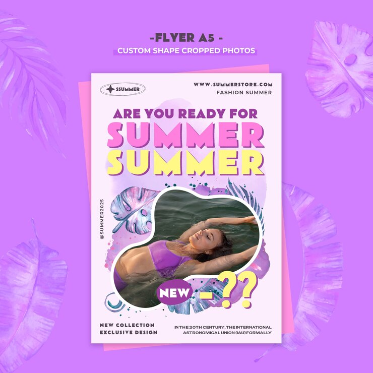 Free PSD summer fashion flyer