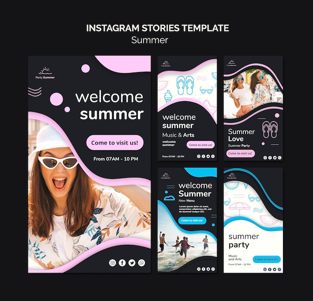 Summer fun instagram stories template