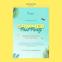 Free PSD summer holiday invitation template