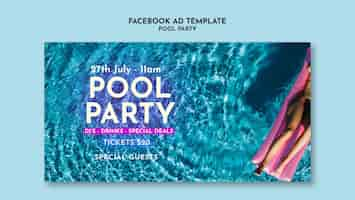 Free PSD summer party facebook template