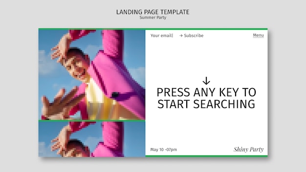 Summer party landing page template