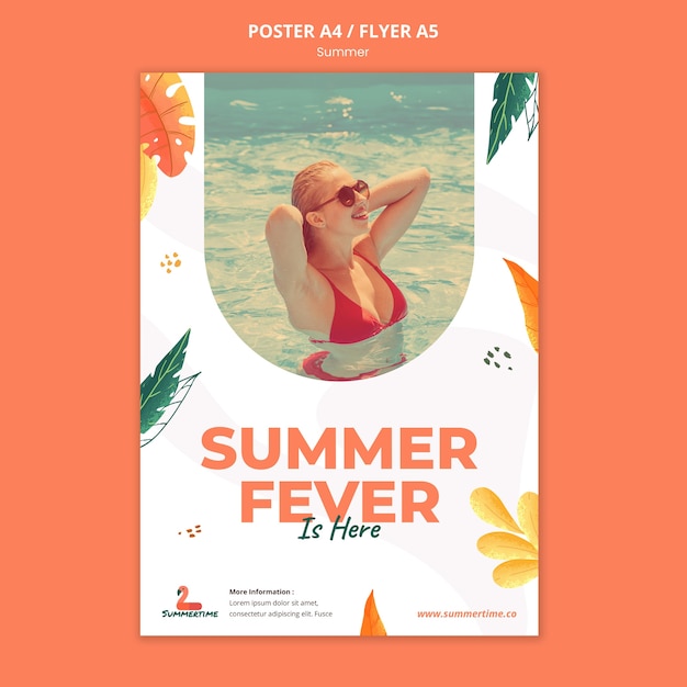 Summer party poster template