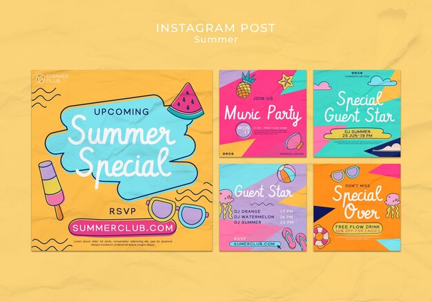 Summer party template design
