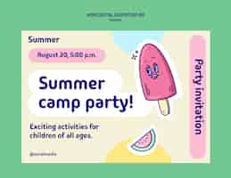 무료 PSD 여름 파티 템플릿 디자인
