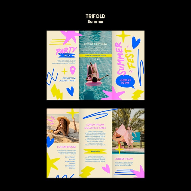 Summer party template design
