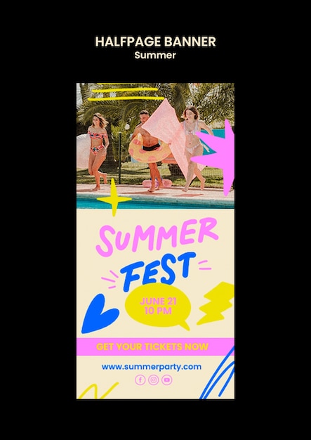 Summer party template design