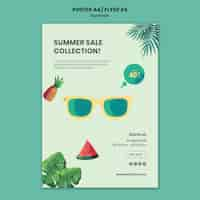 Free PSD summer poster or flyer template