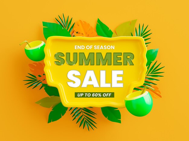 summer sale discount social media post banner template