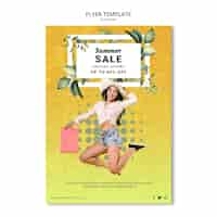 Free PSD summer sale flyer template design