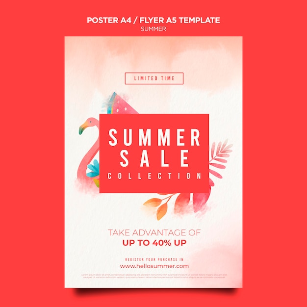 여름 판매 포스터 템플릿