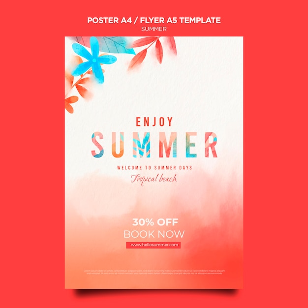 Summer sale poster template