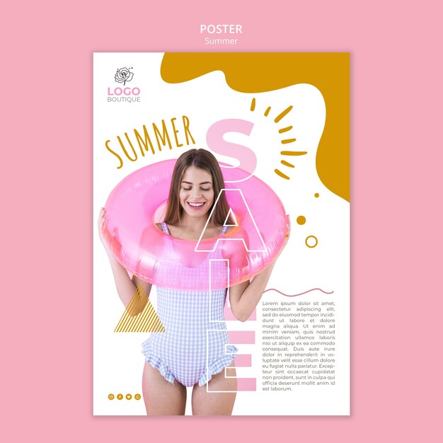 summer sale poster with photo