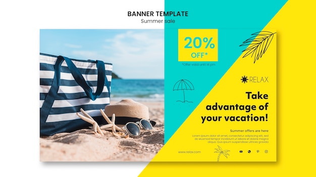 Free PSD summer sale promotion template