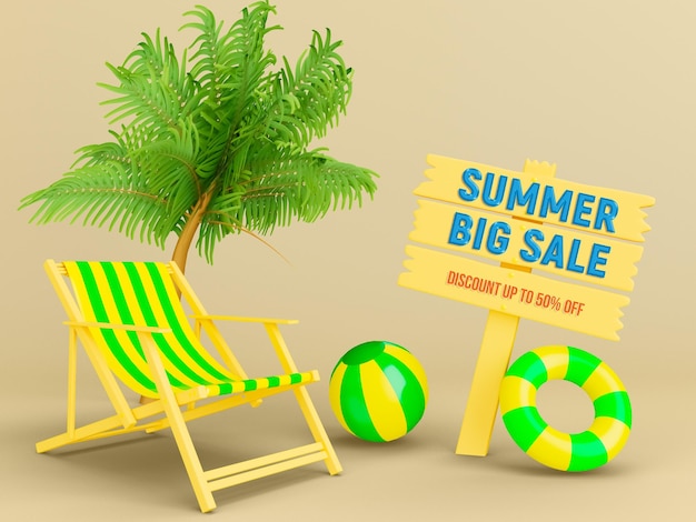 Free PSD summer sale up to 50 percent off social media post banner template