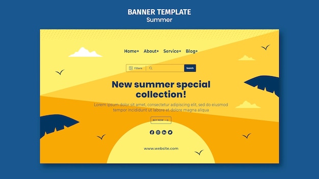 Summer sales landing page template