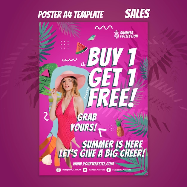 Summer sales print template