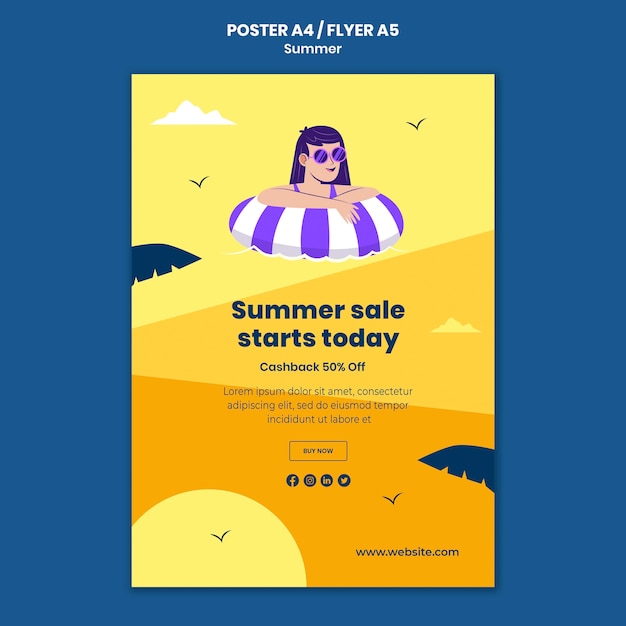 Summer sales print template