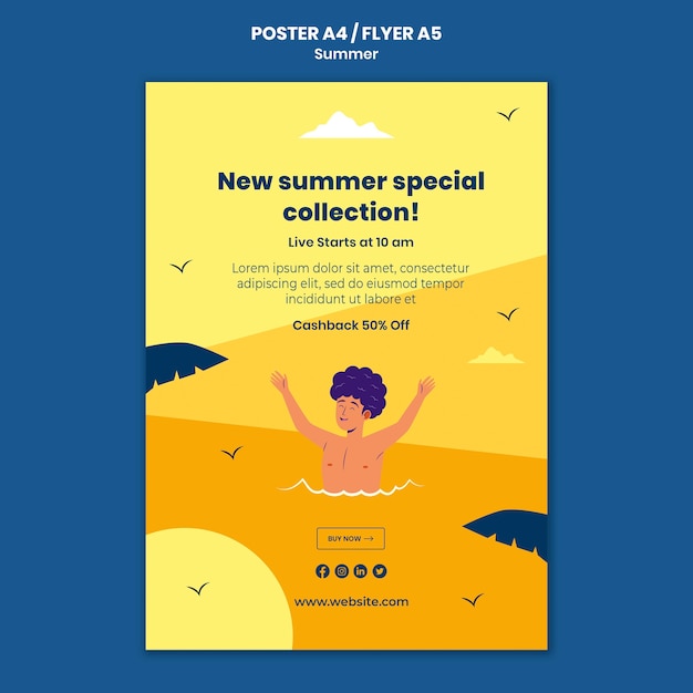 Summer sales print template