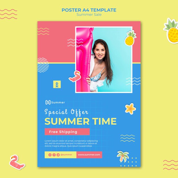 Summer sales print template