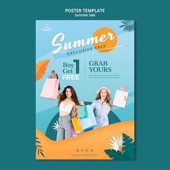 Summer sales print template